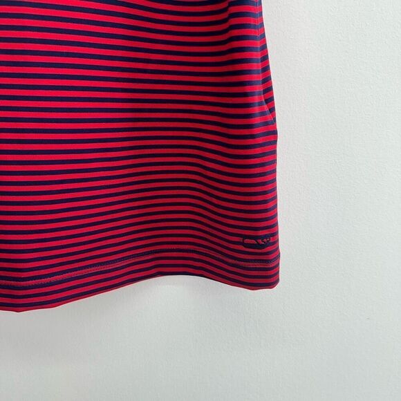 Vineyard Vines Women’s Boatneck Striped Sankaty UPF 50+ Red/Navy - Picture 10 of 12